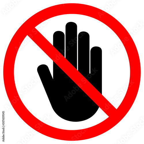 Do Not Entry Symbol Sign,Vector Illustration, Isolate On White Background Label. EPS10