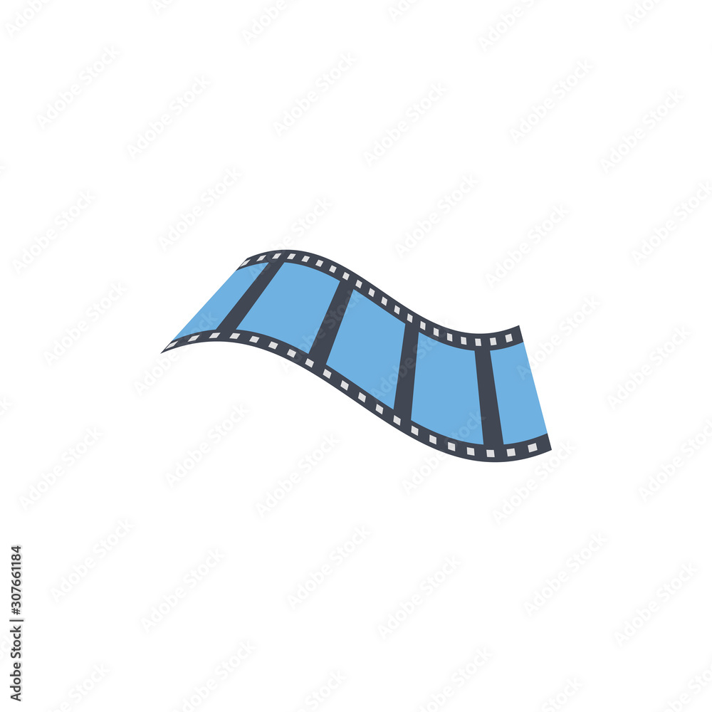 Camera Reel Vector Flat Illustration. Pixel perfect Icon Style.