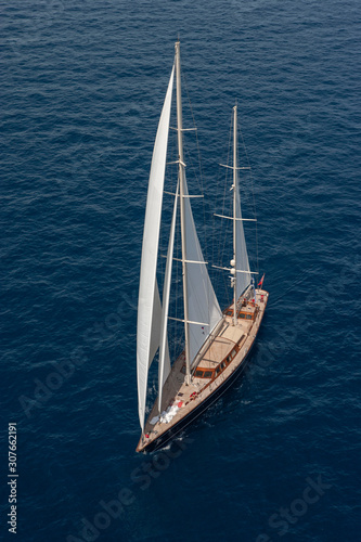 Sailing. Saling boat. Superyacht. Palma Cup. Palma de Mallorca. Spain. Mediterranean Sea