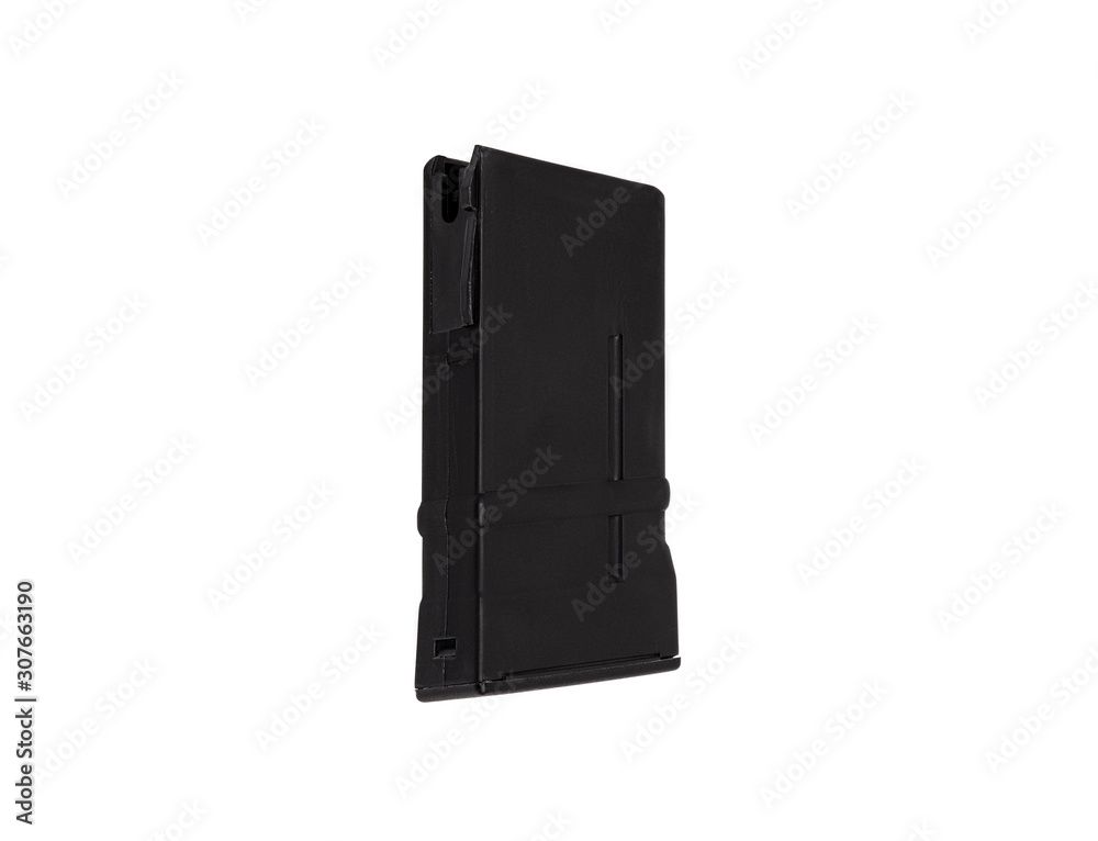 Assault rifle magazine isolated on white Assault rifle magazine isolated on white