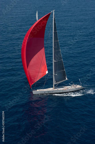 Sailing. Saling boat. Superyacht. Palma Cup. Palma de Mallorca. Spain. Mediterranean Sea