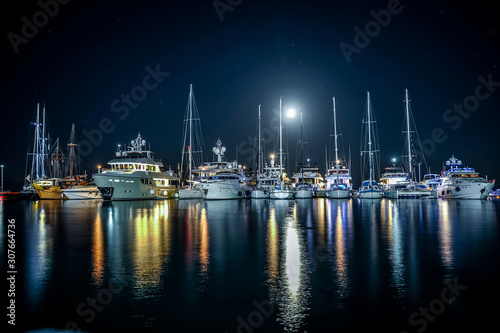 marina at night