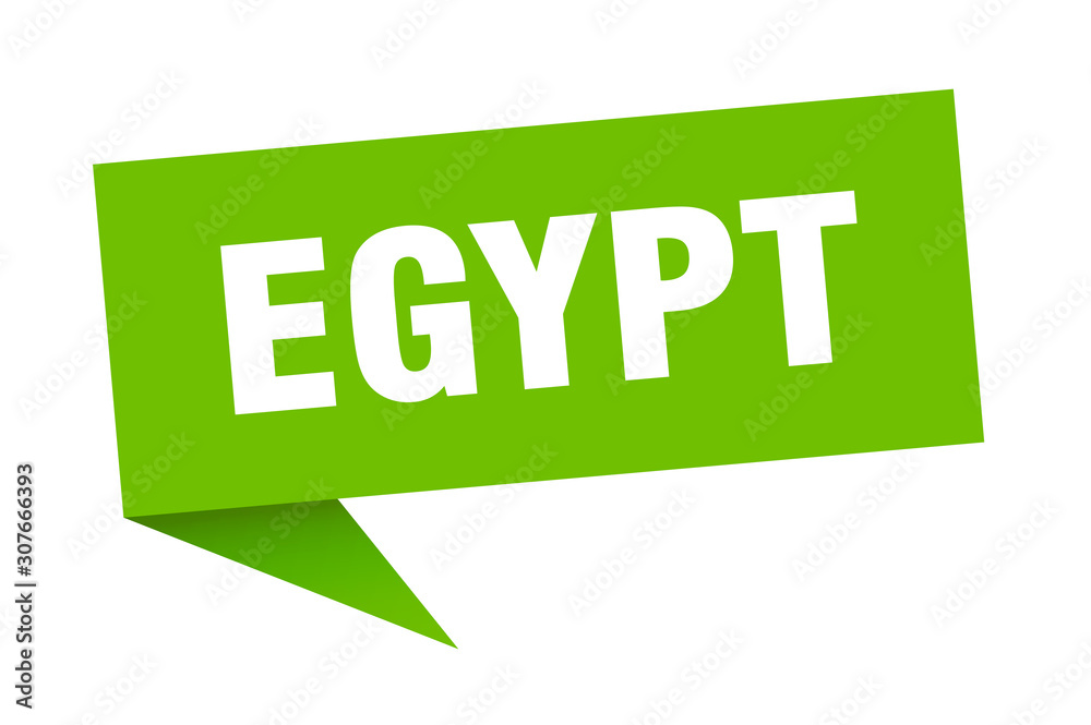Egypt sticker. Green Egypt signpost pointer sign Egypt sticker. Green Egypt signpost pointer sign