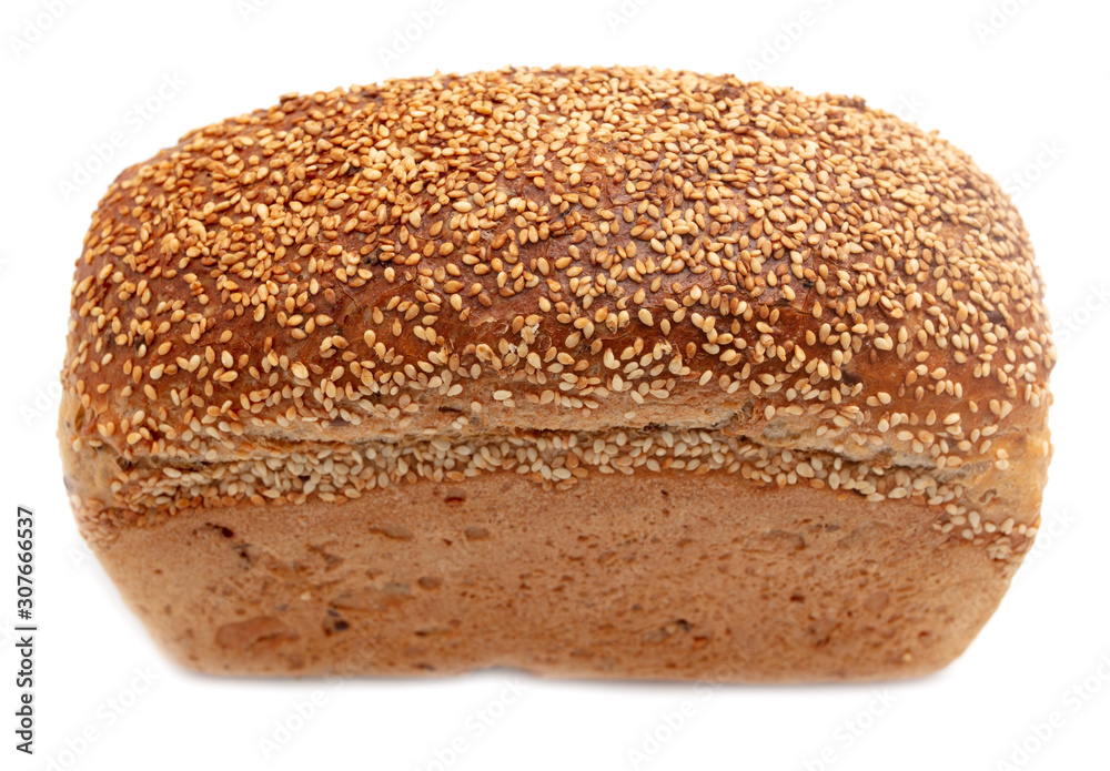 Fresh rosy bread isolated on a white background Fresh rosy bread isolated on a white background