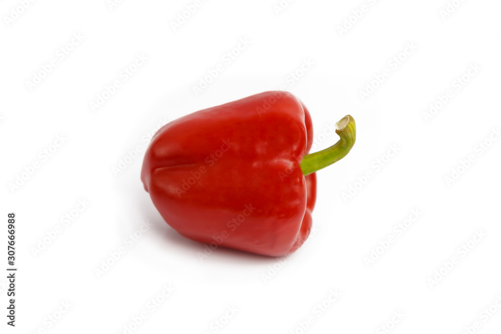 Red bell pepper isolated on a white background Red bell pepper isolated on a white background