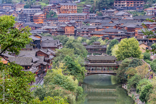 Thourands of Hmong villages in xijiang, guizhou, China