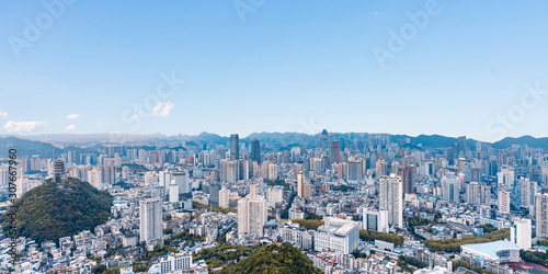 Panoramic view of Guiyang City  Guizhou Province  China