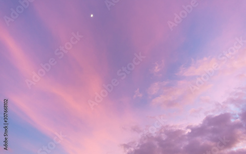 Sunset sky magenta orange gradient mesh Impressive saturated colors