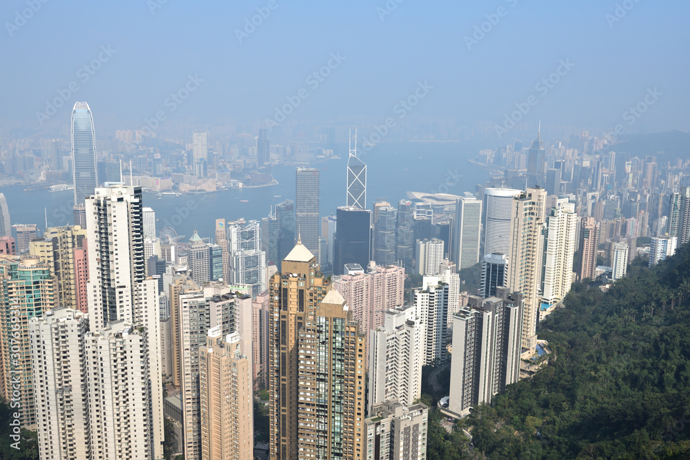 Bird view from Victoria peak, Hong Kong