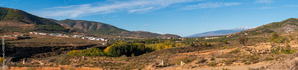 Panoramic photo of the valley of Alto Andarax (Almeria) Spain