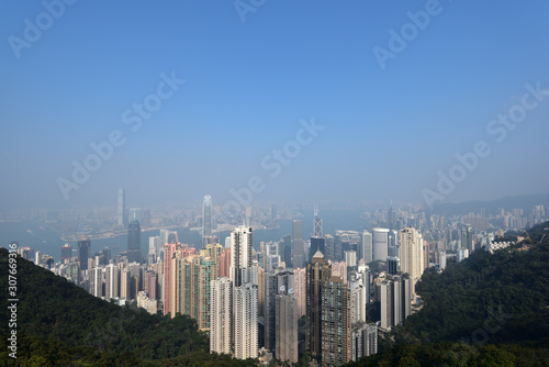 Bird view from Victoria peak  Hong Kong