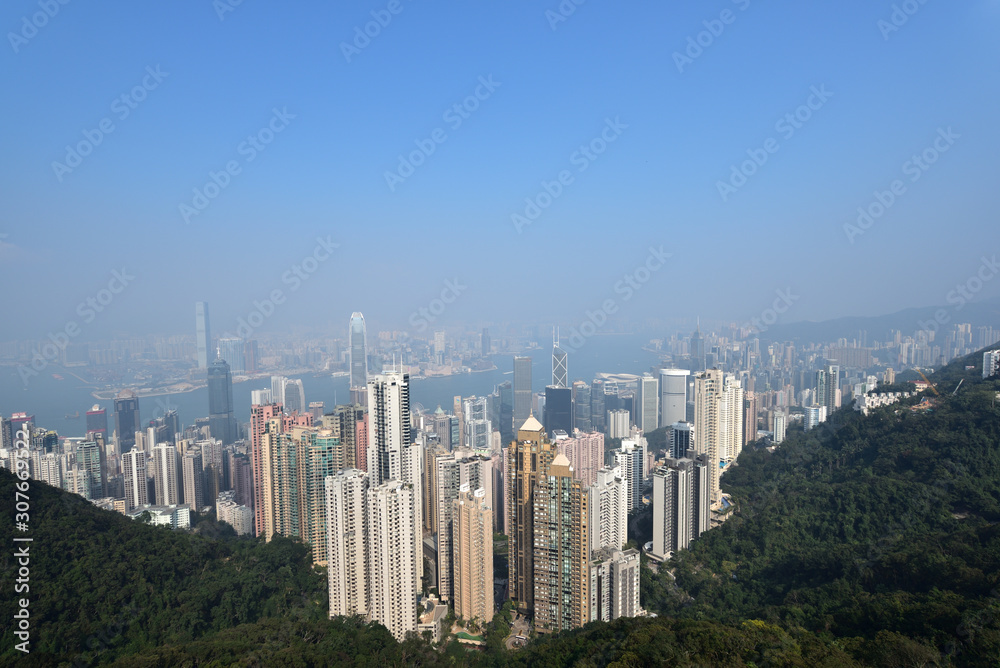 Bird view from Victoria peak, Hong Kong