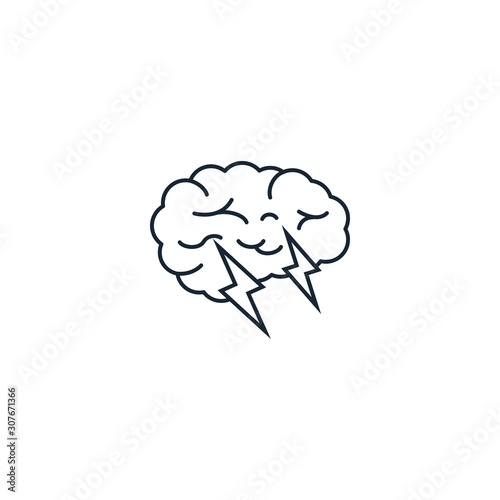 Brain storm creative icon. From Entrepreneurship icons collection. Isolated Brain storm sign on white background
