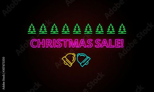 Letrero de neón Christmas sale!
