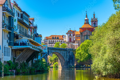 Bridge of Sao Goncalo at Amarante in Portugal photo