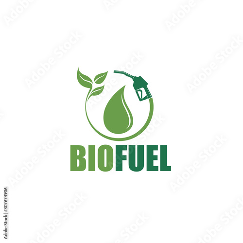 bio fuel pump nozzle icon isolated on white background