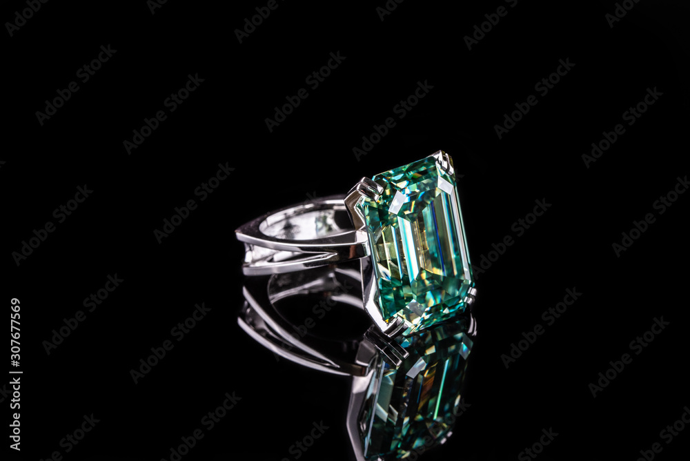 Ring With Blue Diamond