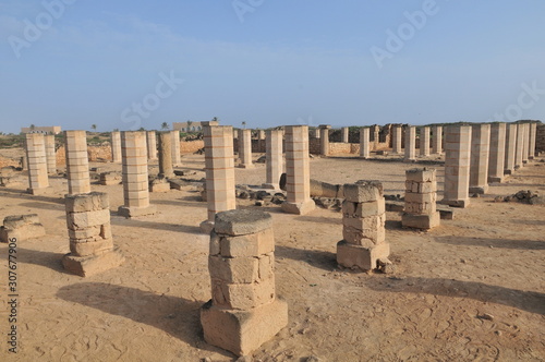 Riuns of ancient mosque at al-Baleed site, Salala, Oman
