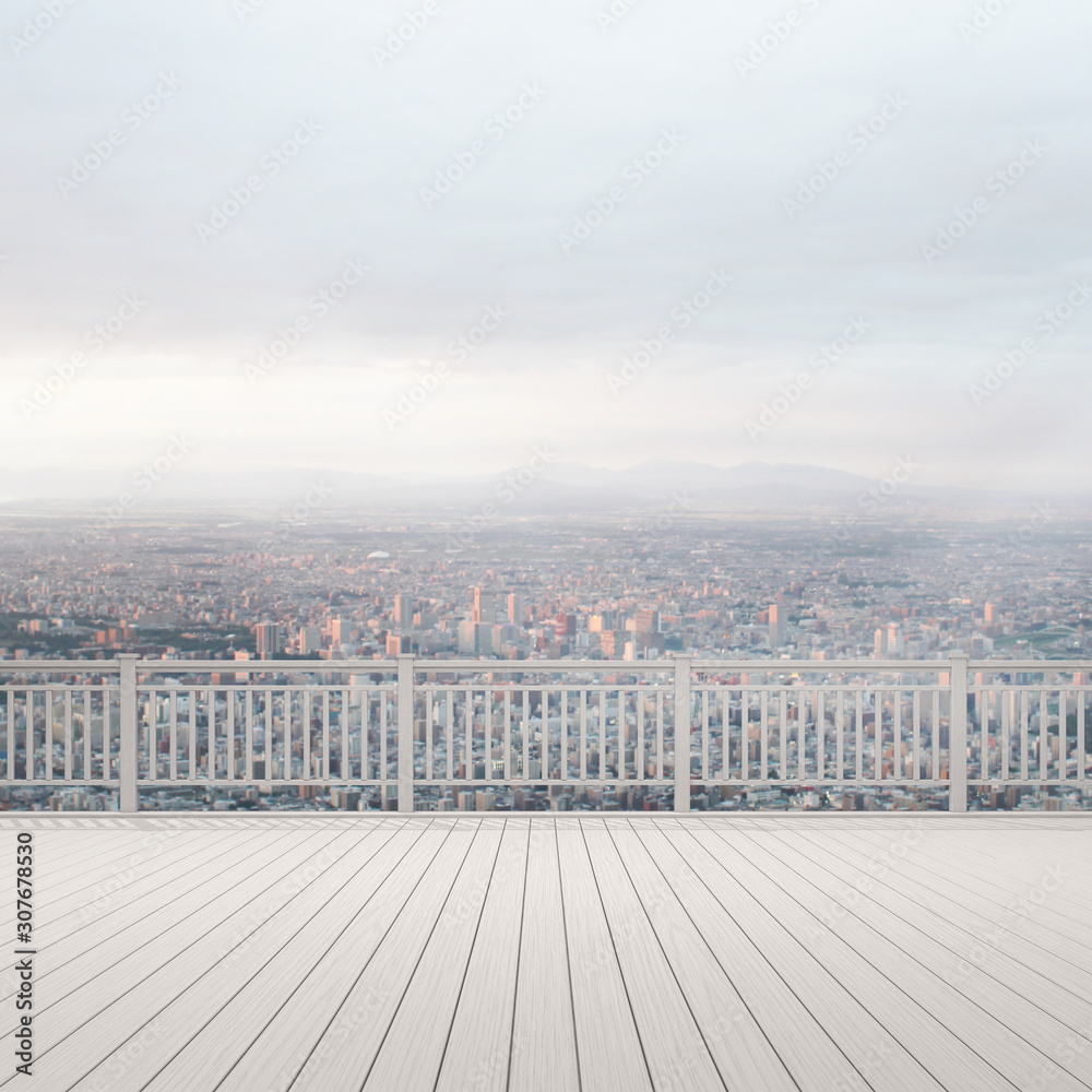 Obraz premium Balcony And Terrace Of Blur Exterior Background