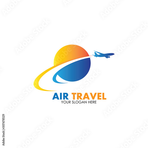 Air Travel logo vector icon design template-vector