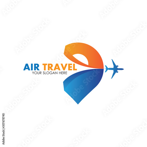 Air Travel logo vector icon design template-vector