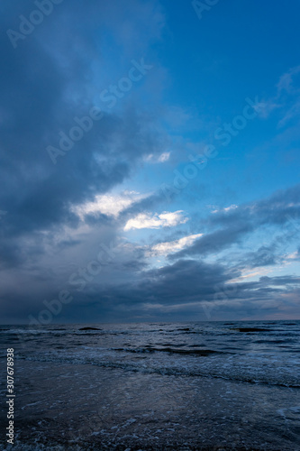 Windy day at Baltic sea.