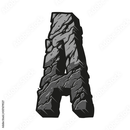 Vintage desert design letter A concept