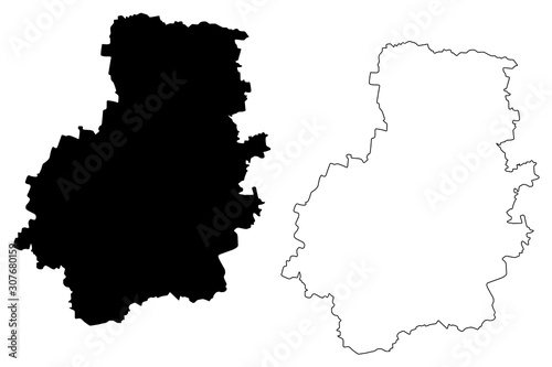 Telsiai County (Republic of Lithuania, Counties of Lithuania) map vector illustration, scribble sketch Telsiai map..