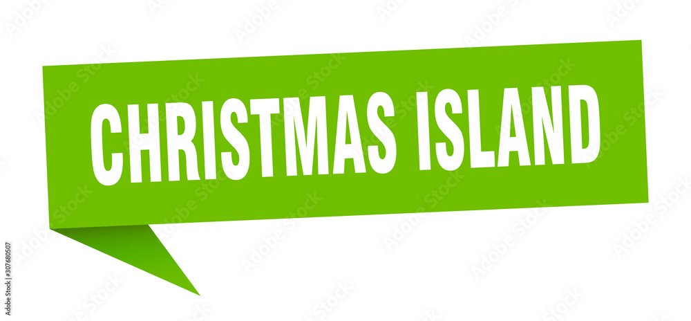 Christmas Island sticker. Green Christmas Island signpost pointer sign Christmas Island sticker. Green Christmas Island signpost pointer sign