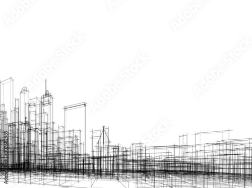 Concept city architecture vector illustration
