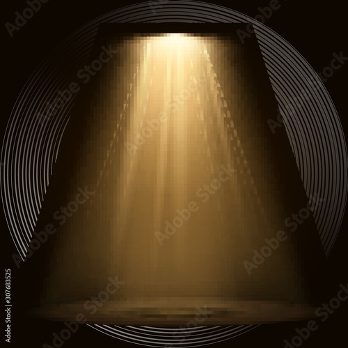 Spotlight isolated on transparent background. Vector illustration