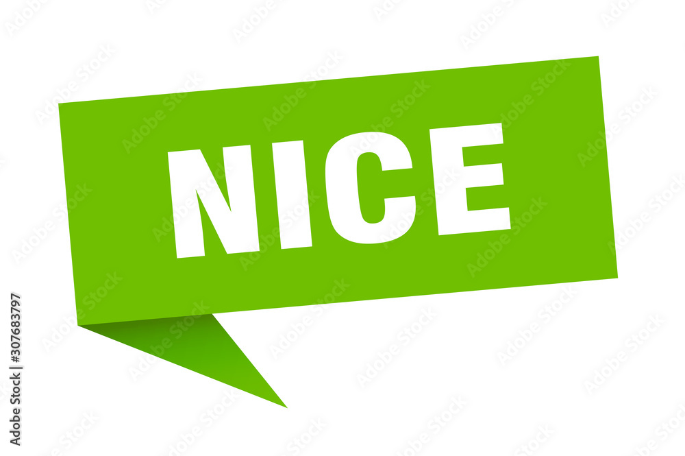 Nice sticker. Green Nice signpost pointer sign Nice sticker. Green Nice signpost pointer sign