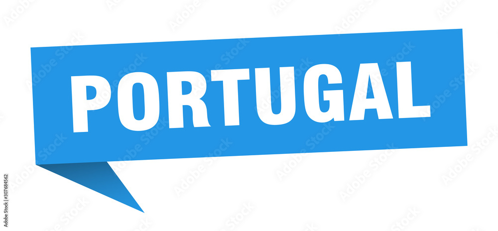 Portugal sticker. Blue Portugal signpost pointer sign