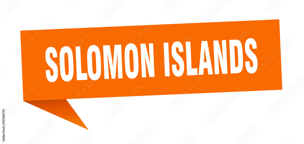 Solomon Islands sticker. Orange Solomon Islands signpost pointer sign Solomon Islands sticker. Orange Solomon Islands signpost pointer sign