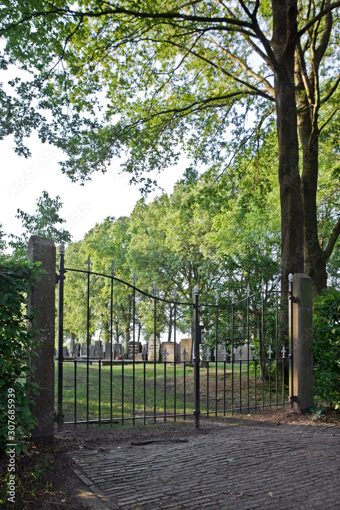 Cemetry entrance. berghuizen Ruinerwold Drenthe Netherlands Cemetry entrance. berghuizen Ruinerwold Drenthe Netherlands