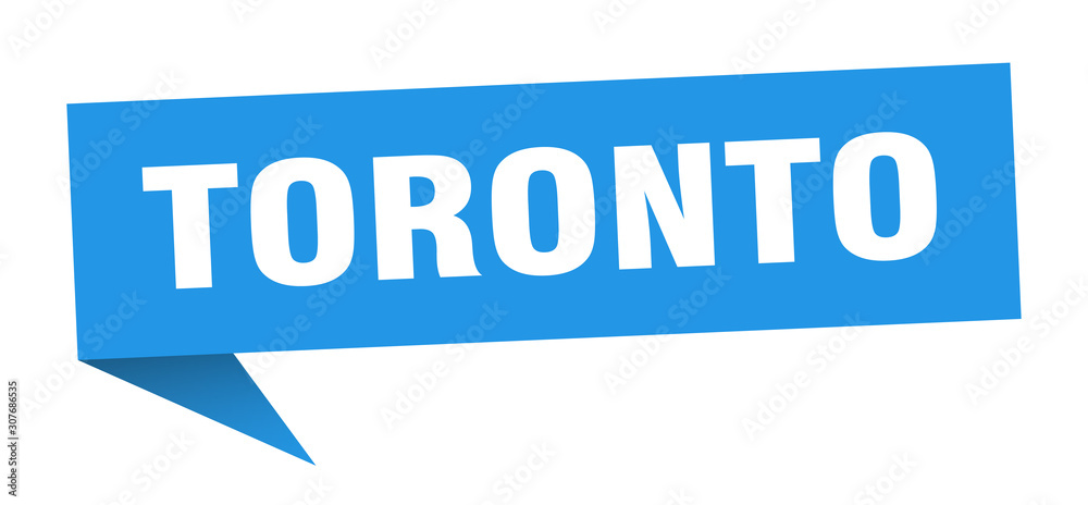Toronto sticker. Blue Toronto signpost pointer sign Toronto sticker. Blue Toronto signpost pointer sign