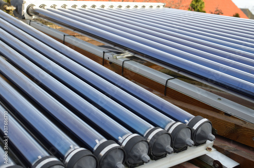 Fotografie pipe collector heat to the house