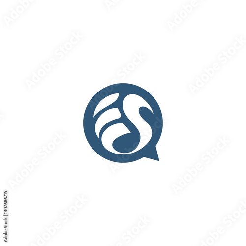 es Letter Logo Monogram Design Element Template