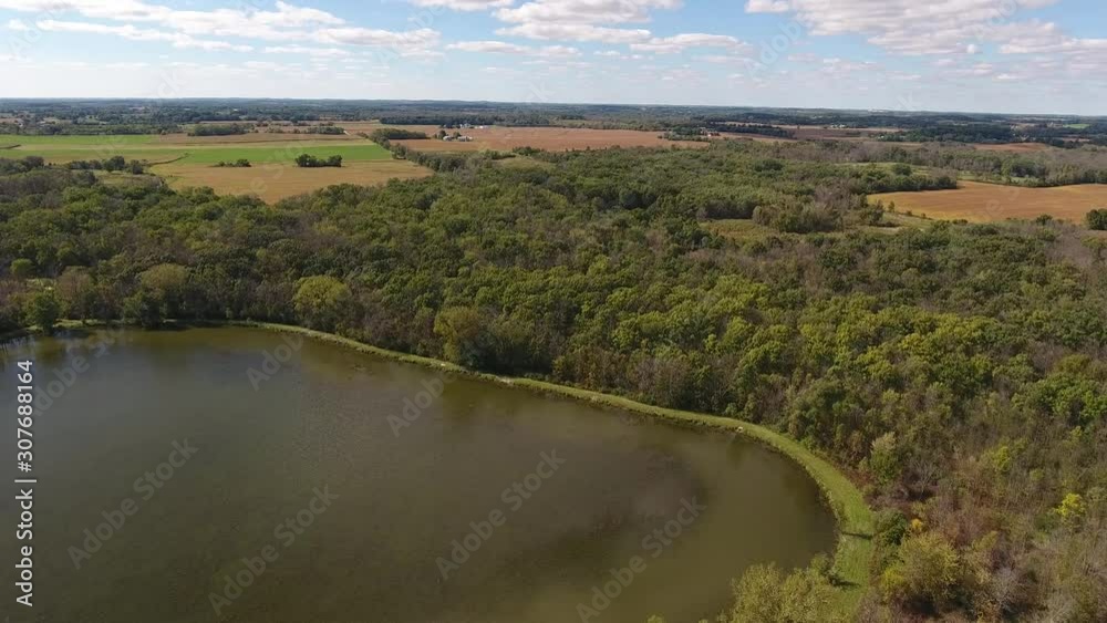 Lake in Farmland (drone video) Lake in Farmland (drone video)