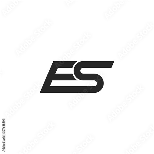 Initial letter es or se logo vector templates