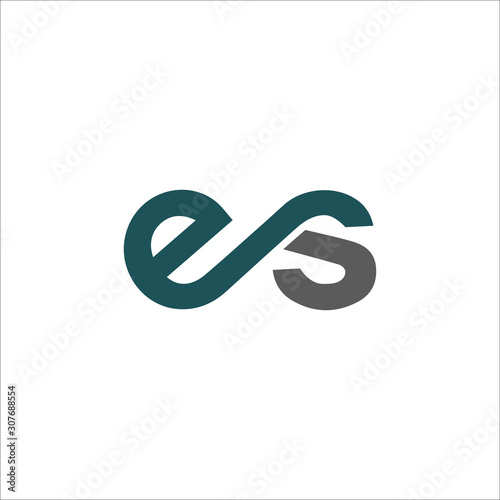 Initial letter es or se logo vector templates