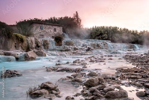 Saturnia, sulphur springs in Italy photo