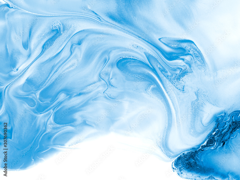 Blue creative abstract hand painted background, marble texture Blue creative abstract hand painted background, marble texture