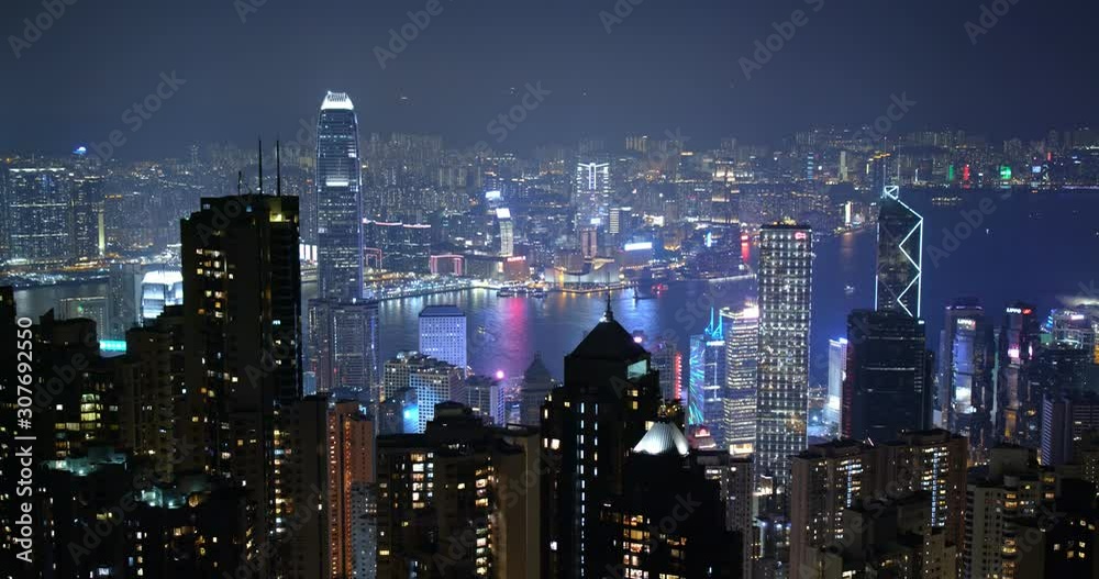 Hong Kong city at night