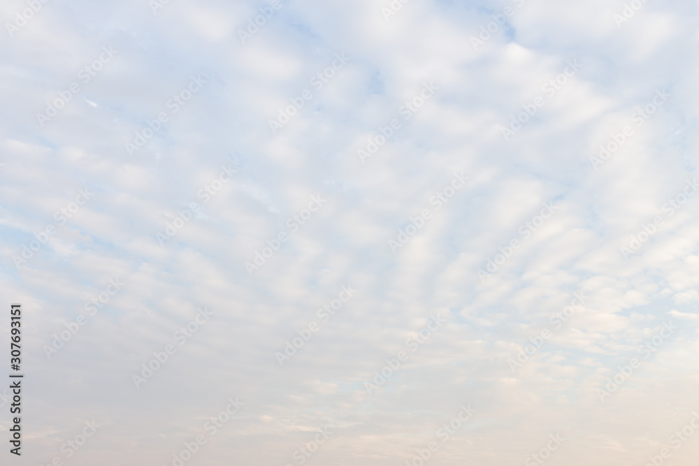 Pattern of cloud scape with a blue sky background.