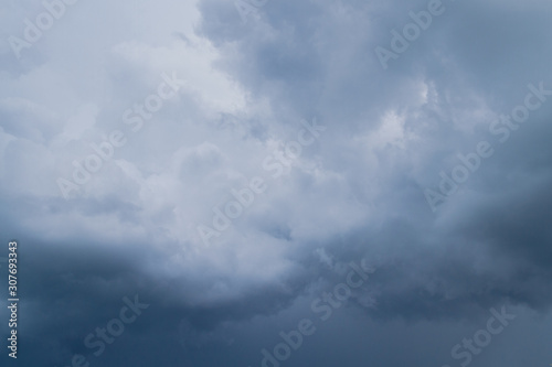 Rain storm clouds before the storm in the middle of summer