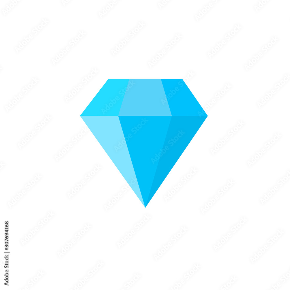 Diamond vector illustration on white background Diamond vector illustration on white background