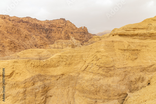 A hiking trail at the Wadi Mujib reserve. Jordan.