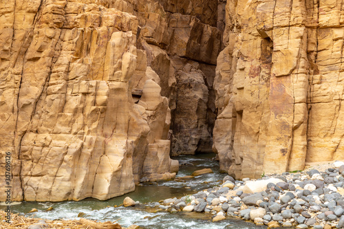 Wadi Mujib canyon. Wadi al Mujib reserve, Jordan.