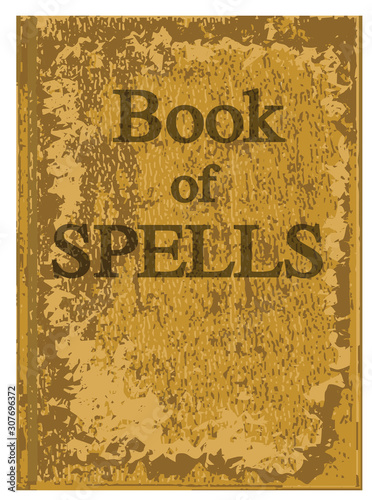 Canvas Print Worn And Ancient Book Of Spells